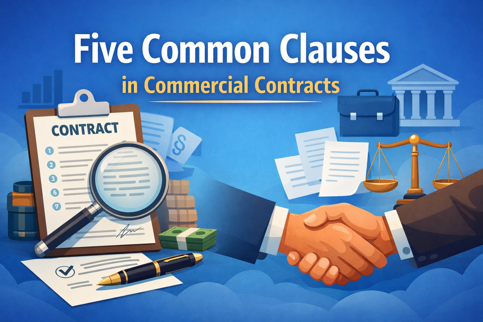 5 clauses in conmmercial contracts