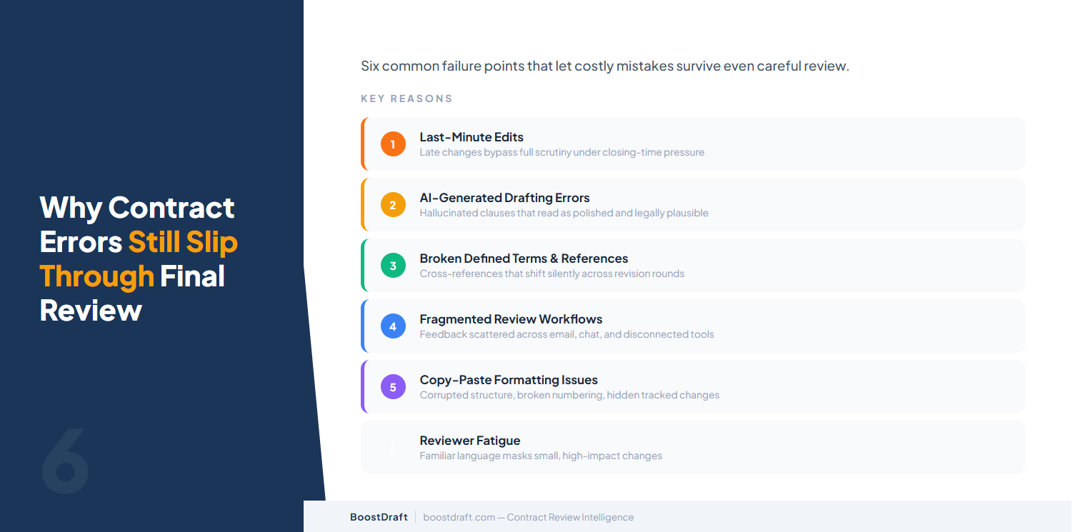 6 contract errors